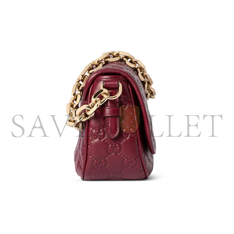 GUCCI GG EMBLEM SMALL SHOULDER BAG ‎847448 (20.5*13*7cm)
